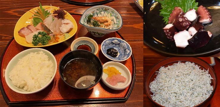 ご飯はもちろん、お刺身！追加でシラスにタコも！ 
