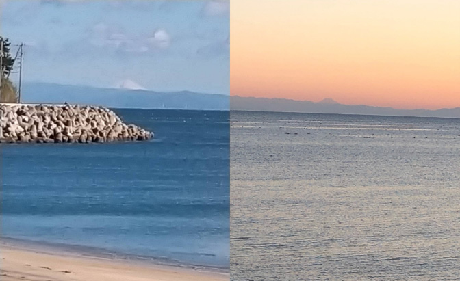 絶景】篠島から見える富士山！