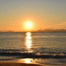 篠島からの夕日